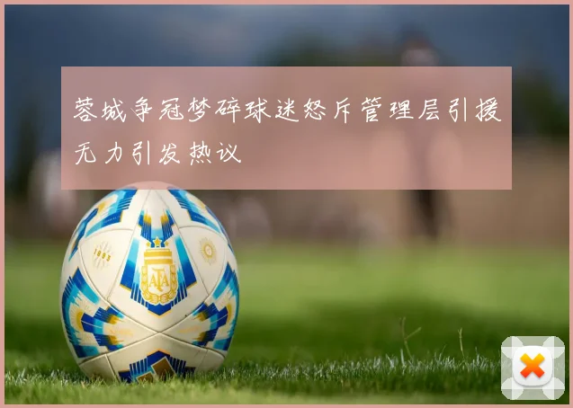 蓉城争冠梦碎球迷怒斥管理层引援无力引发热议