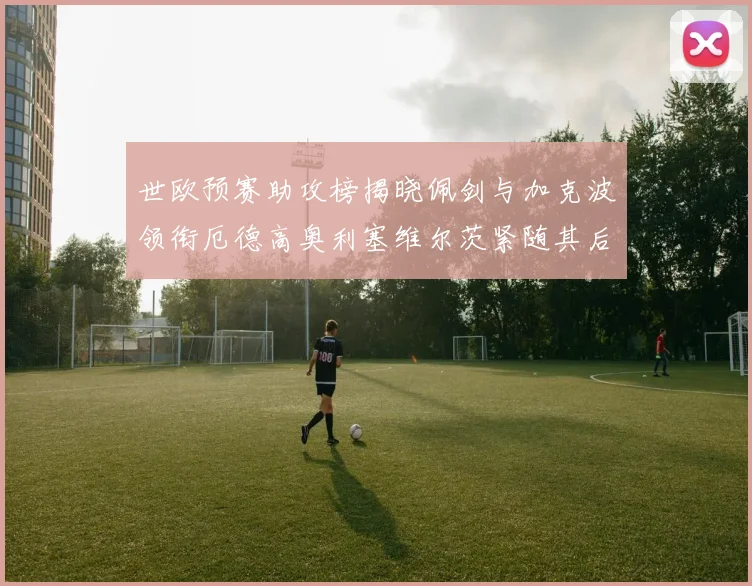 世欧预赛助攻榜揭晓佩剑与加克波领衔厄德高奥利塞维尔茨紧随其后